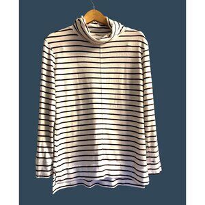 - A NEW DAY- WOMENS LONG SLEEVE LIGHT WEIGHT STRIPPED TURTLENECK TOP SIZE SMALL